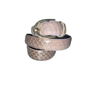 Pink Genuine Snake Skin Woman’s Belt 29” , 3/4 Thick